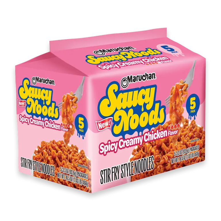 , Saucy Noods, Stir Fry Style Noodles, Spicy Creamy Chicken, Pack of 5