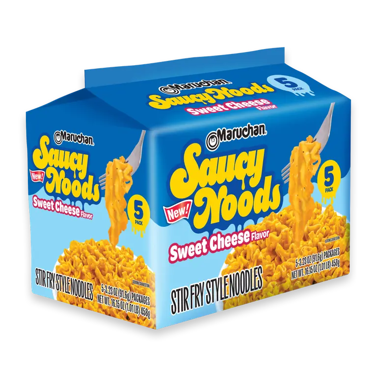 Saucy Noods, Stir Fry Style Noodles, Sweet Cheese