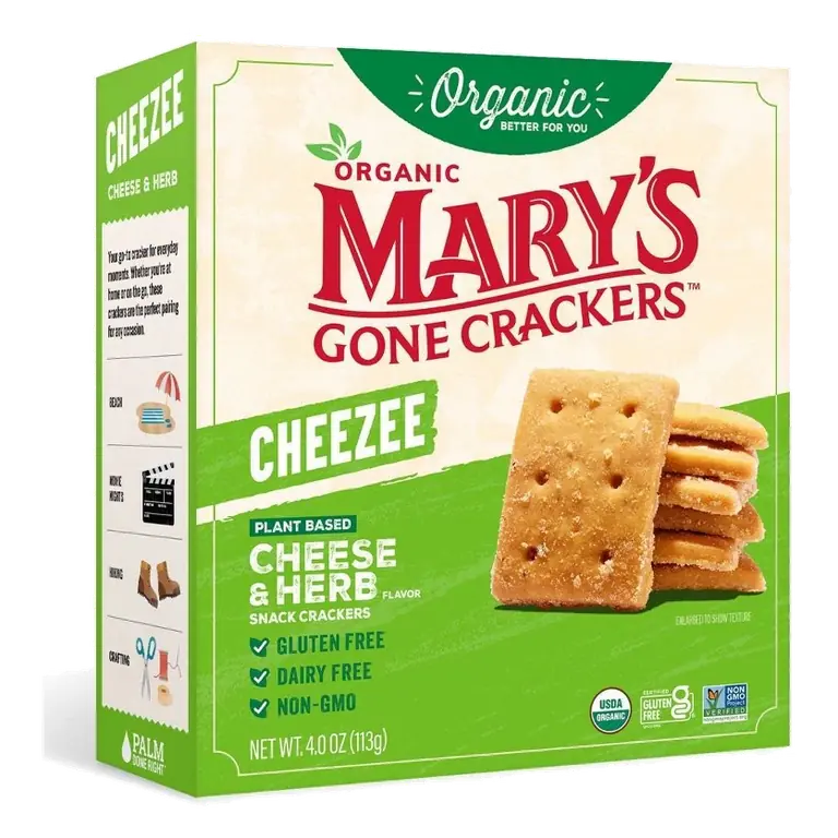 Mary's Gone Crackers Cheezee Plant Based Cheese & Herb, 4oz