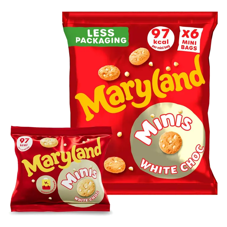 6 Cookies Minis White Multipacks Chocolate Chip