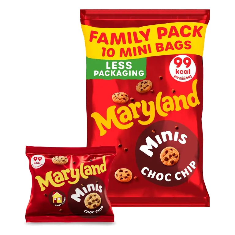 Minis Choc Chip Cookie Bags 10 x 19.8g