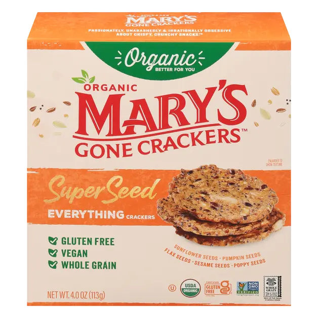 Organic Gluten Free Super Seed Everything Crackers