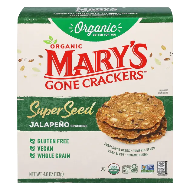 Organic Super Seed Jalapeno Crackers