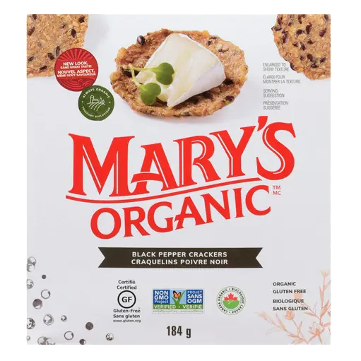 Gluten-Free Crackers Black Pepper 184 g