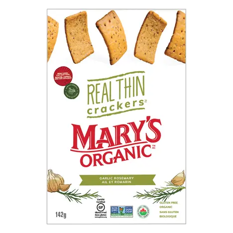Gluten-Free Thin Crackers Garlic Rosemary 142 g
