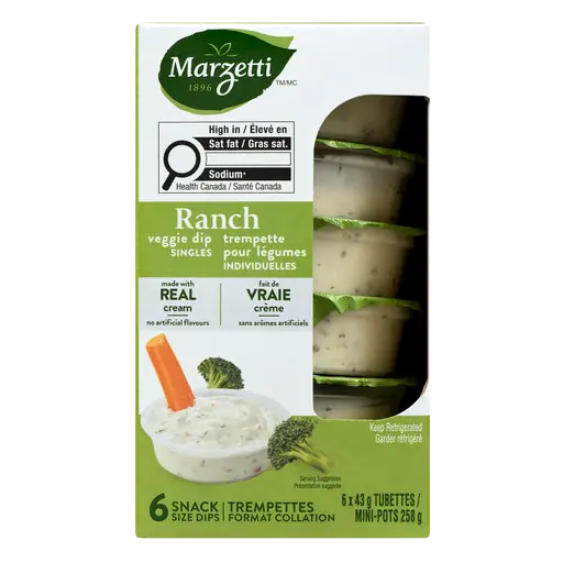 Veggie Ranch Dip Snack Pack 6 x 43 g