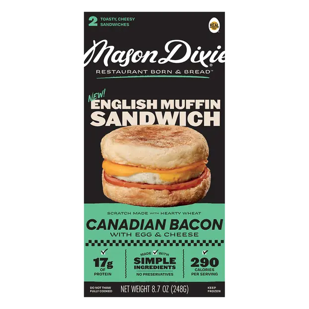 Canadian Bacon with Egg & Cheese English Muffin Sandwich 2 ct