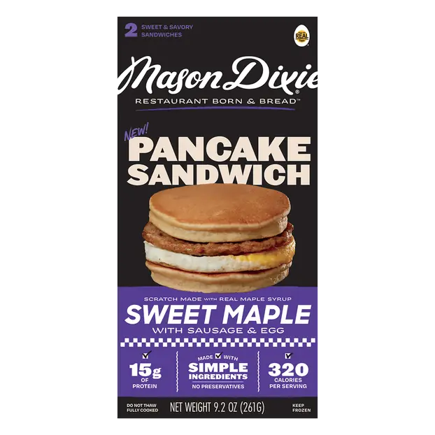 Sweet Maple with Sausage & Egg Pancake Sandwiches - 2 ct