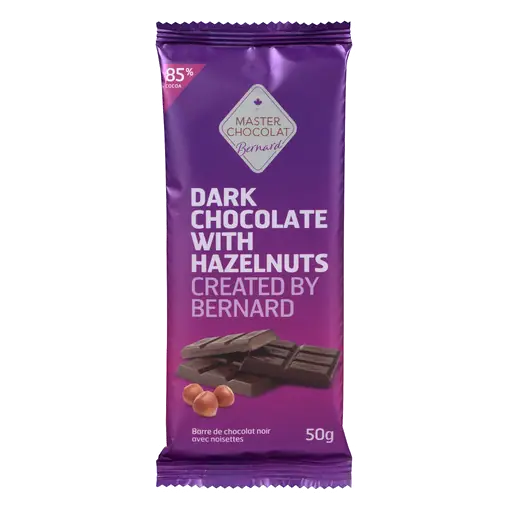 Dark Chocolate Bar With Hazelnuts 50 g