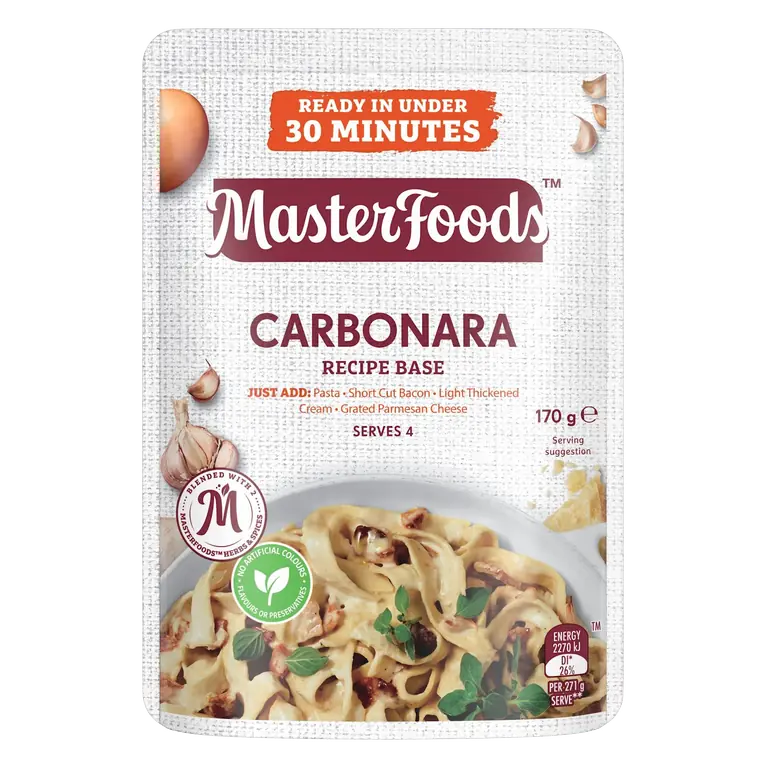 Carbonara Recipe Base Stove Top Pouch