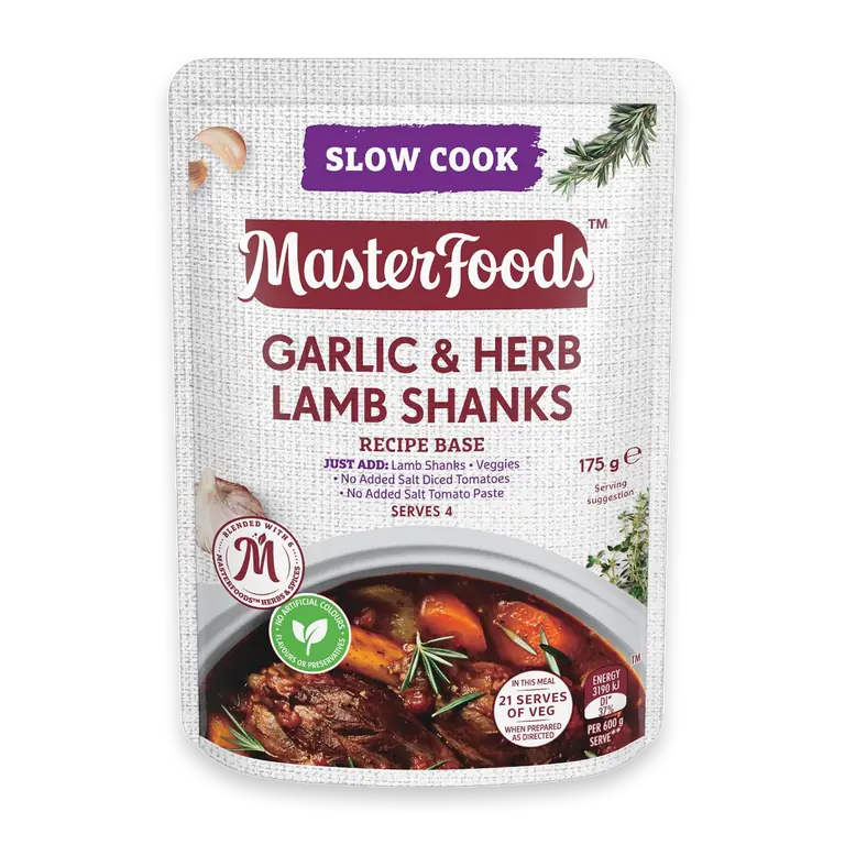 Garlic & Herb Lamb Shanks Slow Cook Recipe Base