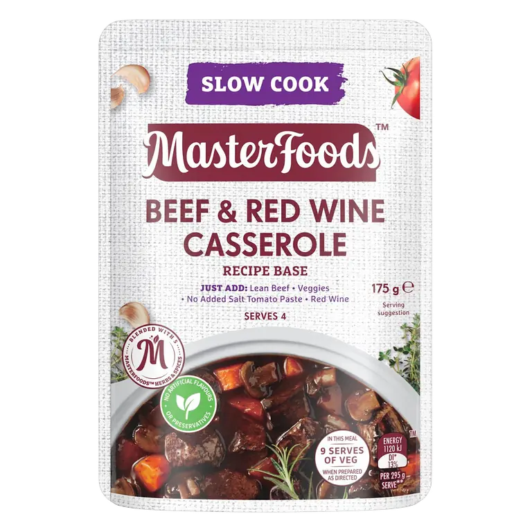Slow Cooker Beef & Red Wine Casserole