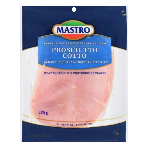 Prosciutto Cotto Sliced Meat Extra Lean Cooked Ham 125 g