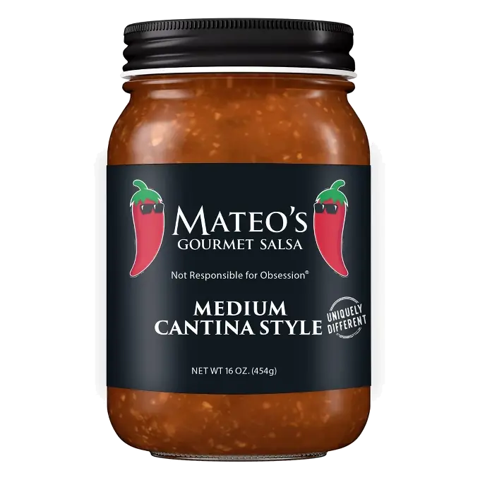 MATEO'S Medium Heat Gourmet Cantina Style Salsa, 16oz