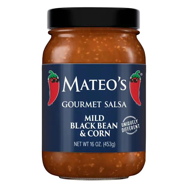 Mateo's Gourmet Black Bean & Corn Salsa - That Farmers Market Fresh Taste 16 Ounce