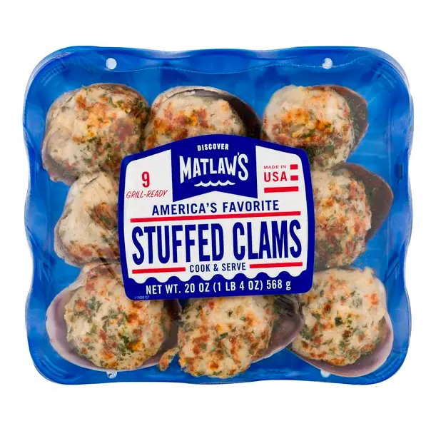 Grill Ready Cook & Serve Stuffed Clams - 9 ct Frozen