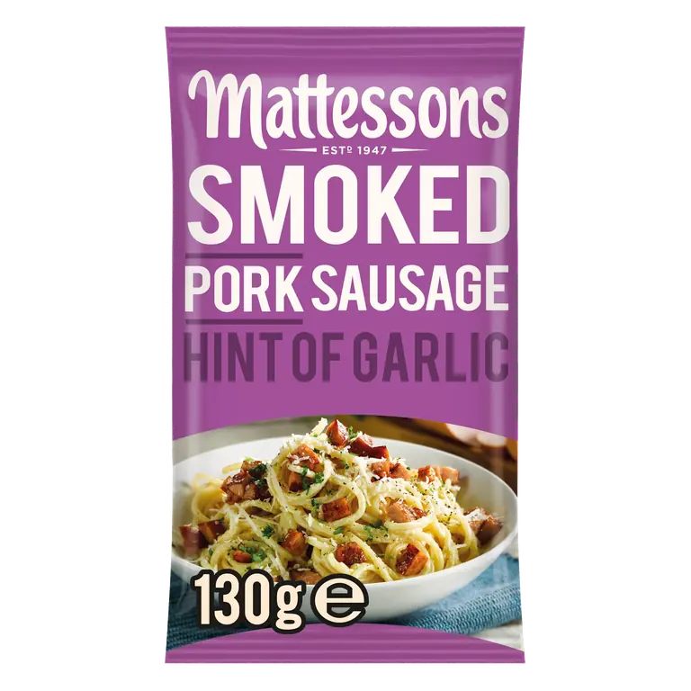 Mattessons Smoked Pork Sausage Hint of Garlic 130g