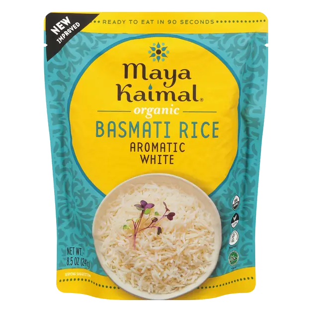 Organic 90 Second Microwave White Basmati Rice
