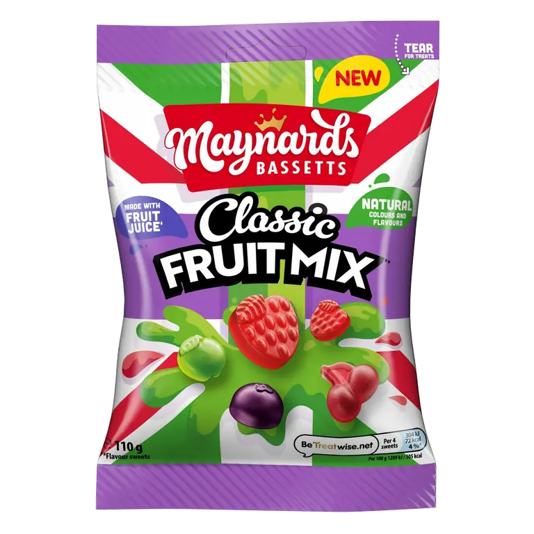 Classic Fruit Mix Candy Sweets Sharing Bag 110g