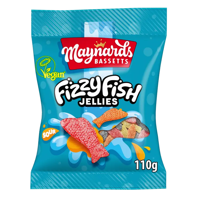 Maynards Bassetts Fizzy Fish Jelly 110g