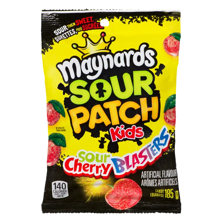Kids Candy Sour Patch Sour Cherry Blasters 185 g