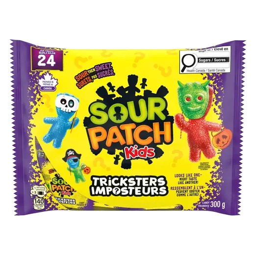Sour Patch Kids Tricksters Candy For Halloween 24 Fun Treat Pouches 300 g