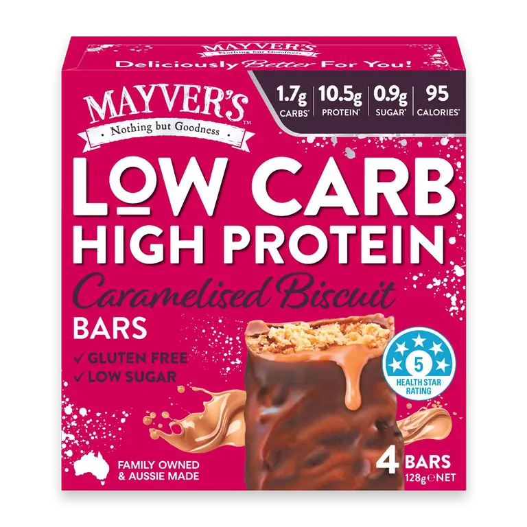 Low Carb High Protein Bars Caramelised Biscuit