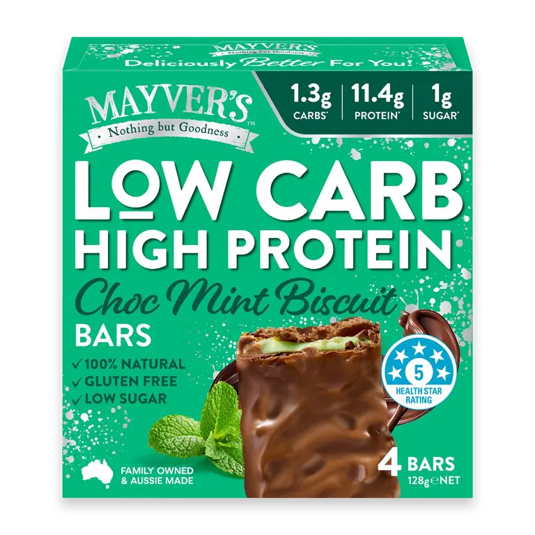Low Carb High Protein Bars Choc Mint Biscuit