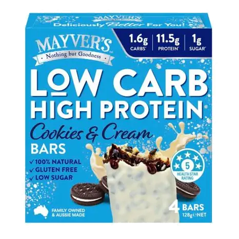Low Carb High Protein Cookies & Cream Bars 4 Pack