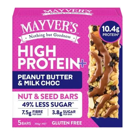 Protein+ Bars Peanut Butter Milk Chocolate Nuts & Seeds 5 Pack