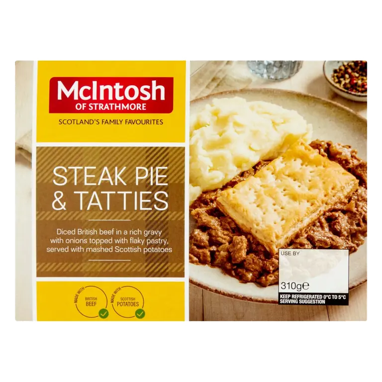Of Strathmore Steak Pie & Tatties
