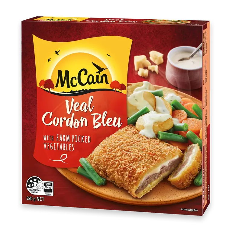 Dinner Veal Cordon Bleu Frozen Meal
