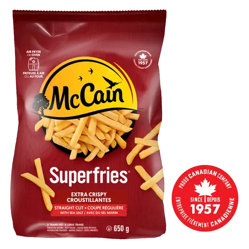 Frozen Superfries Extra Crispy Fries Straight Cut 650 g
