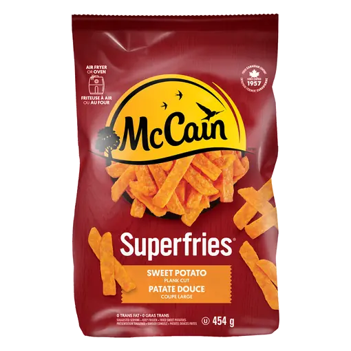 Frozen Superfries Sweet Potato Fries Plank Cut 454 g
