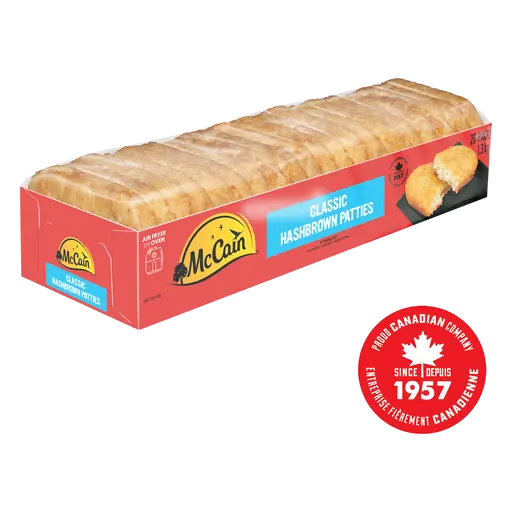 Frozen Hashbrown Potato Patties Classic 20 Count