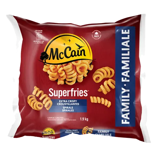 Frozen Superfries Extra Crispy Family Spirals 1.9 kg