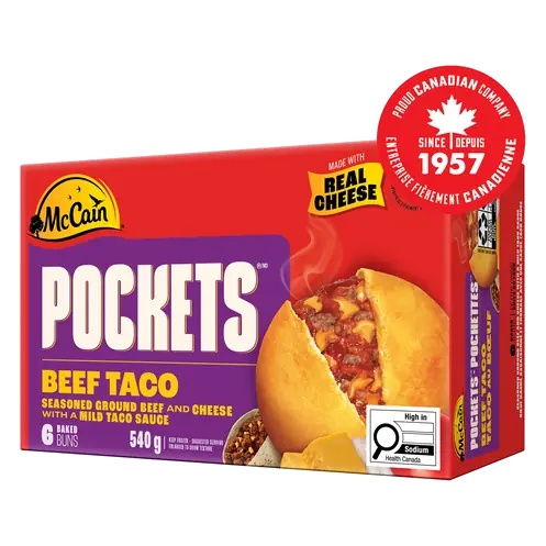 Frozen Taco Pockets Beef 6 x 90 g
