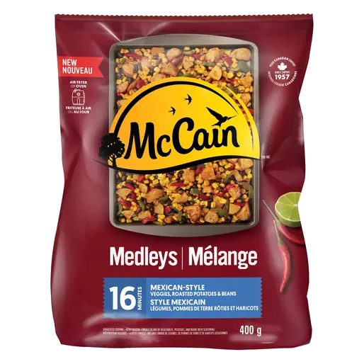 Medleys Mexican-Style Veggies Roasted Potatoes & Beans 400g