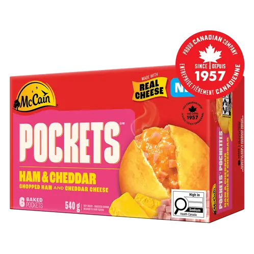 Pockets Ham & Cheddar 6 x 90 g