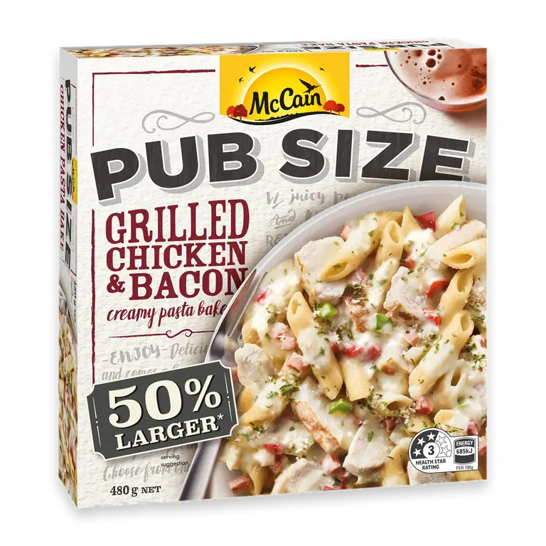 Pub Size Chicken Bacon Bake Frozen Meal