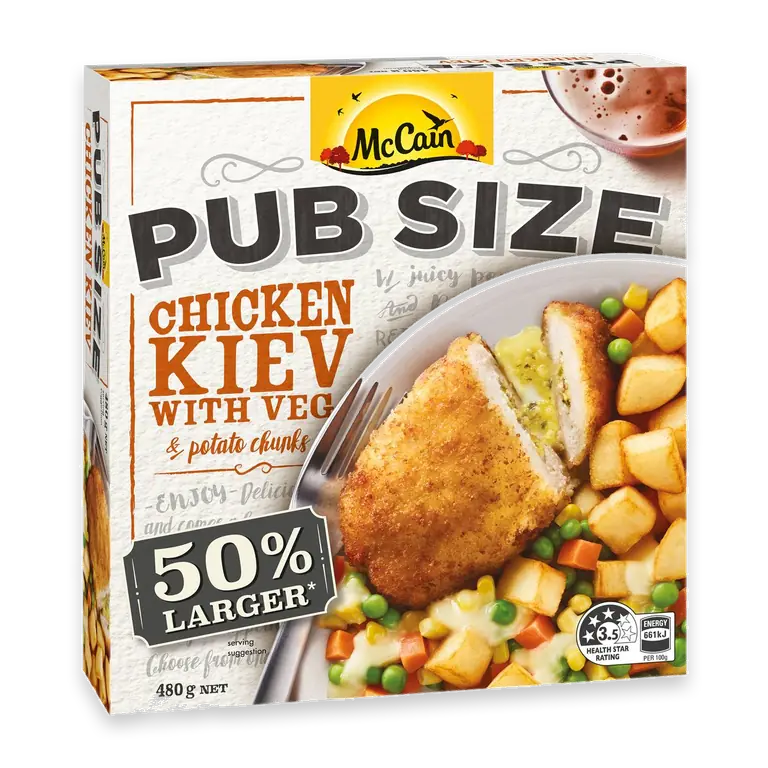 Pub Size Chicken Kyiv Frozen Meal