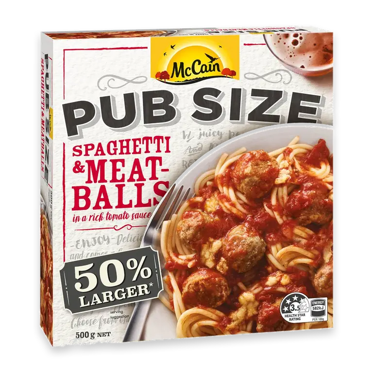 Pub Size Spaghetti & Meatballs Frozen Meal