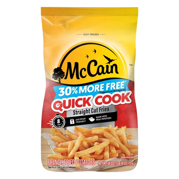 Quick Cook Straight Cut French Fries Frozen