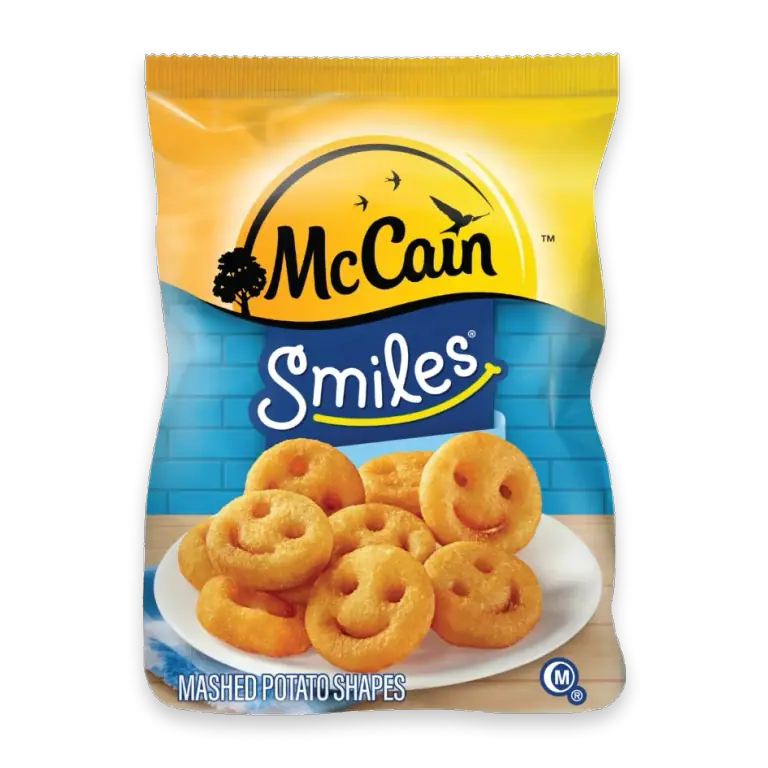 Smiles Frozen Mashed Potato Shapes