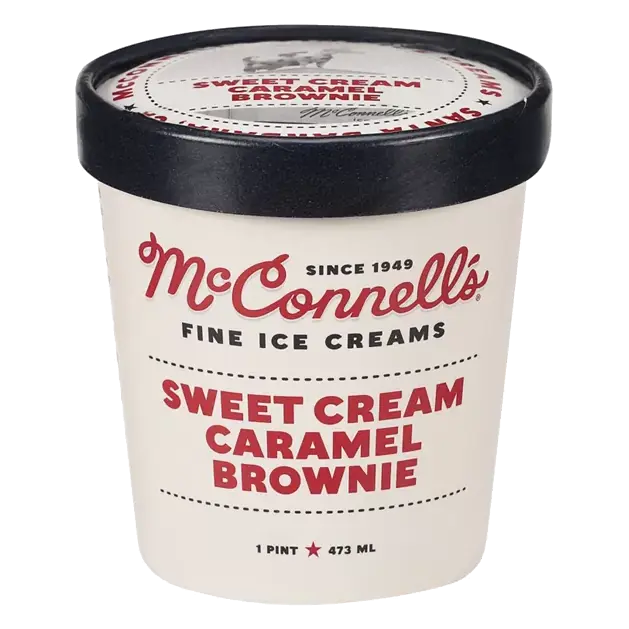 Ice Cream, Sweet Cream Caramel Brownie