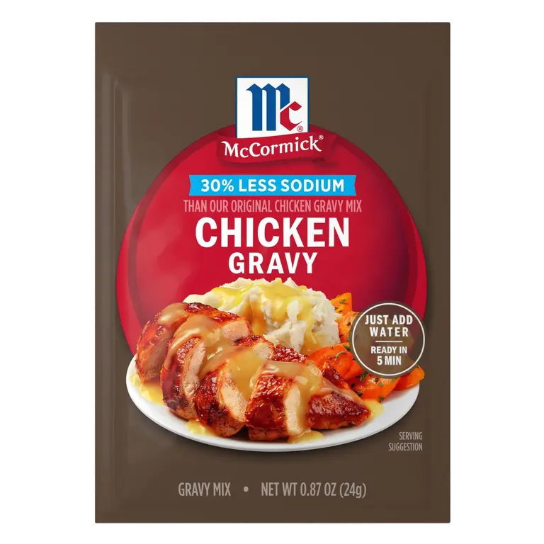 30% Less Sodium Chicken Gravy Mix, 30% Less Sodium Chicken