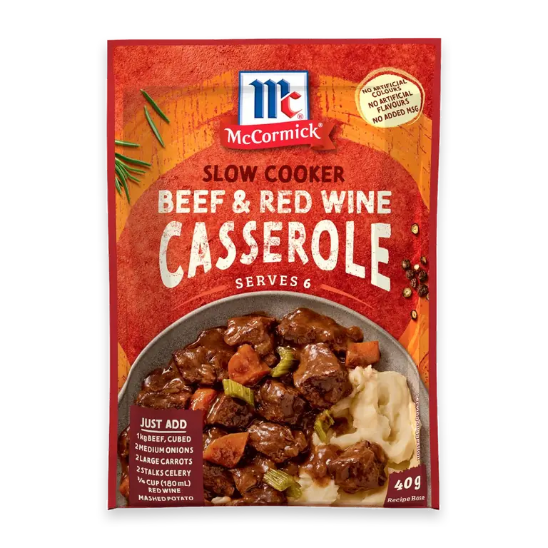 Slow Cooker Beef & Red Wine Casserole Recipe Base