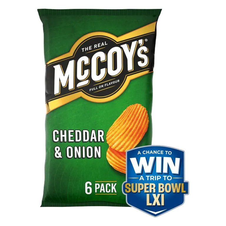 Cheddar & Onion Multipack Crisps 6 Pack