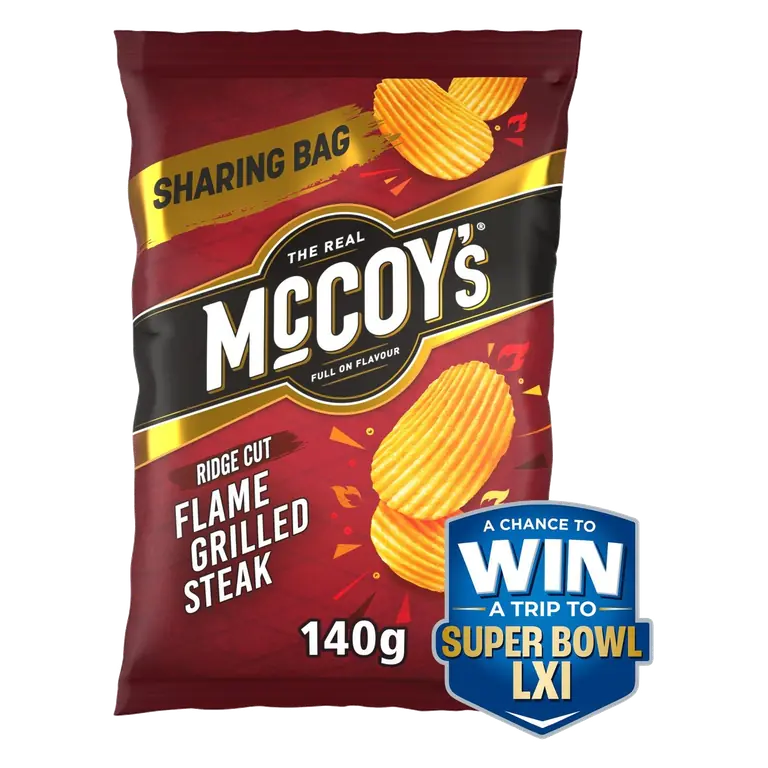 Flamed Grilled Steak Sharing Crisps 140g