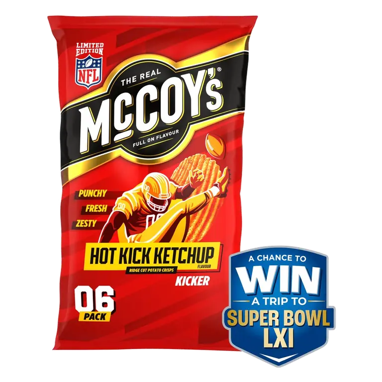 Hot Kick Ketchup Crisps 6 x 25g